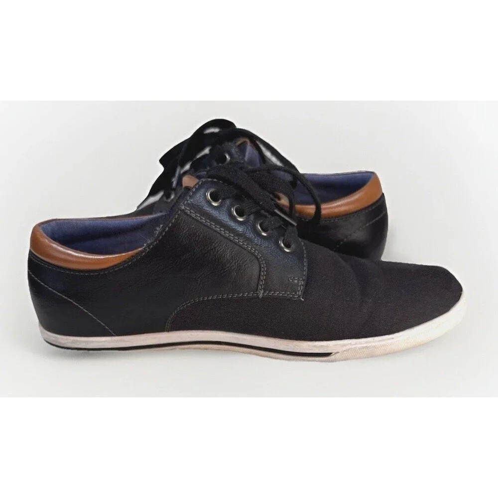 Bruno Marc Rivera Oxford Sneaker Shoes Mens 8‎ Black Low Profile Lace Up Casual