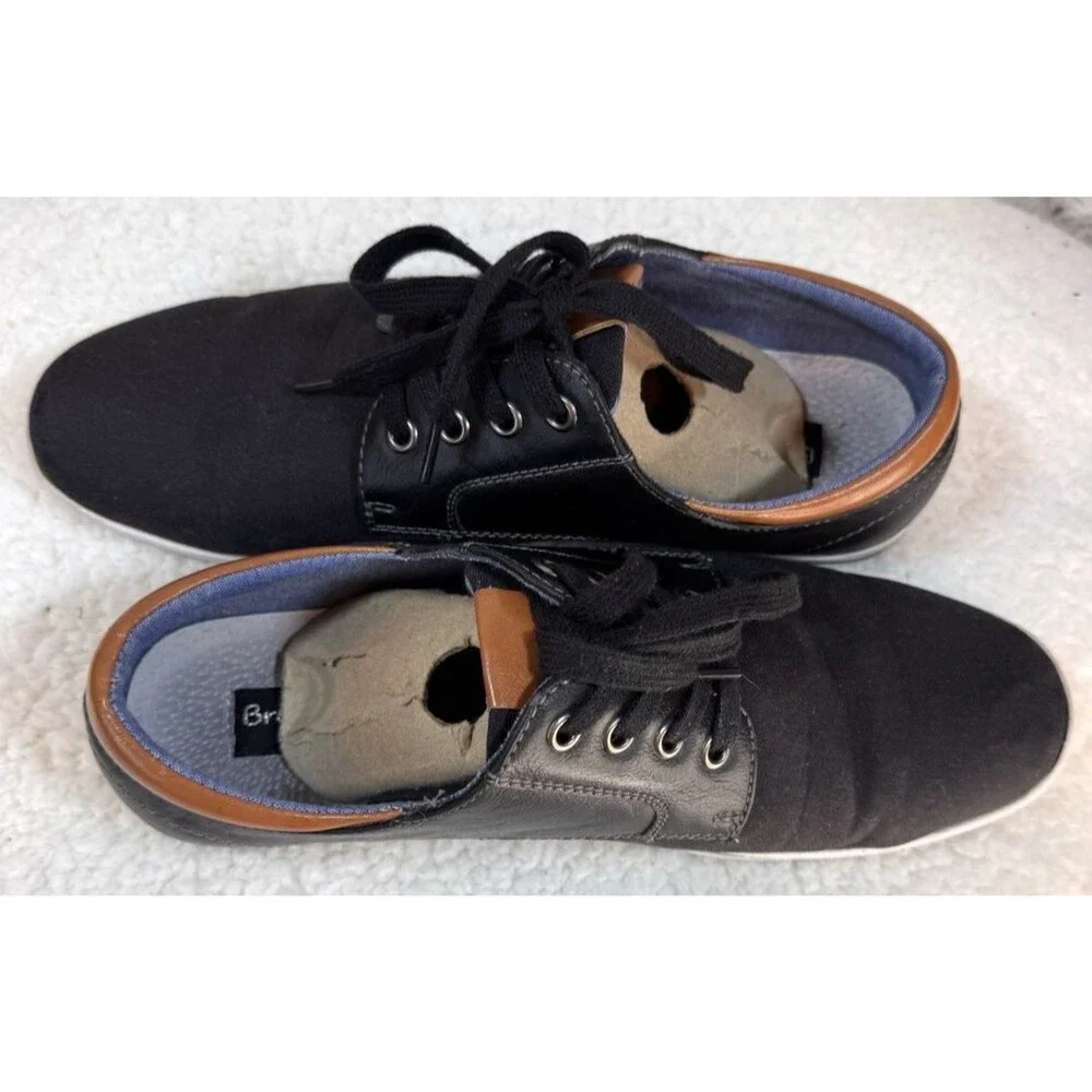 Bruno Marc Rivera Oxford Sneaker Shoes Mens 8‎ Black Low Profile Lace Up Casual