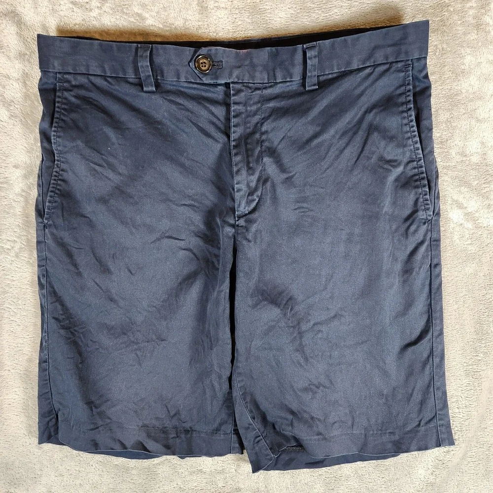 Banana Republic Shorts Men's 33X9 (Tag 32) Blue‎ Chino Aiden Stretch V/700031159