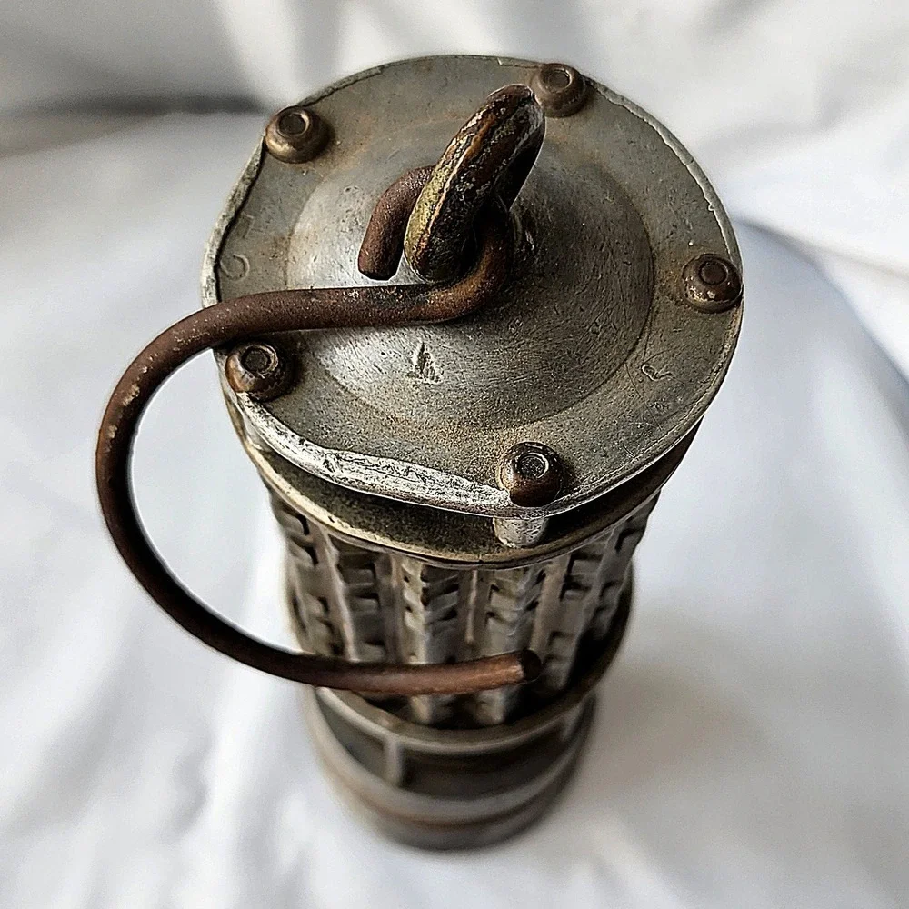 Miners Flame Safety Lamp Antique Wolf Safety Co Pittsburg Bureau Of Mines Rare‎