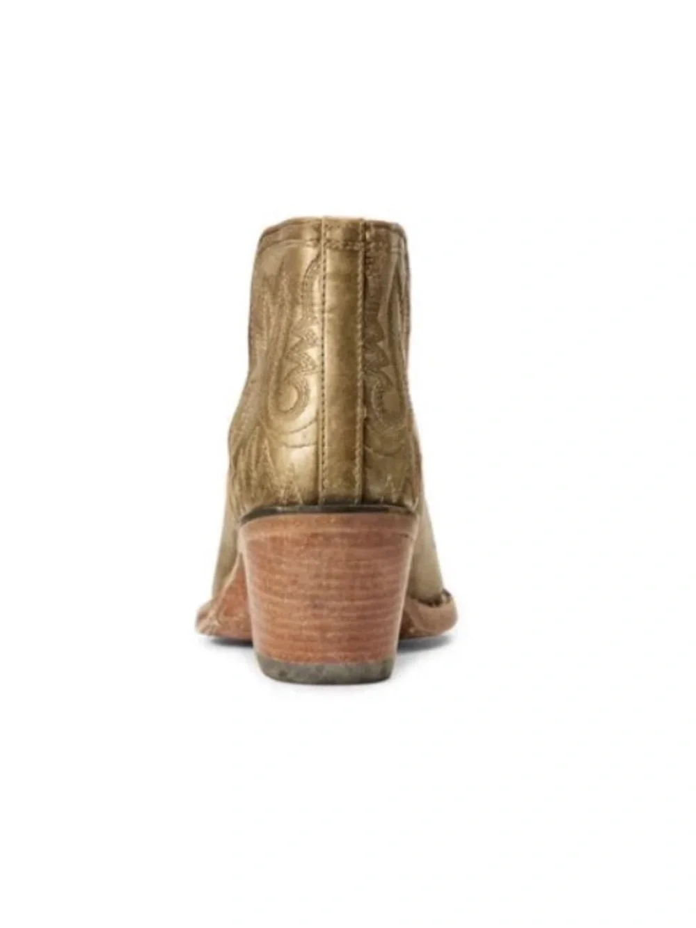 Women’s Ariat Dixon ankle western boot, distressed gold leather