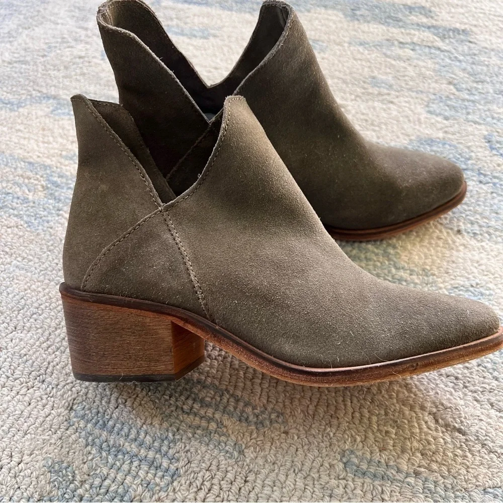 Zara stacked suede