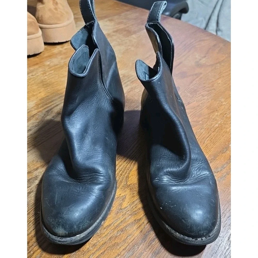 Ariat‎ Booties Chelsea boots Women's 7.5 Slip On Side Slit Black Leather