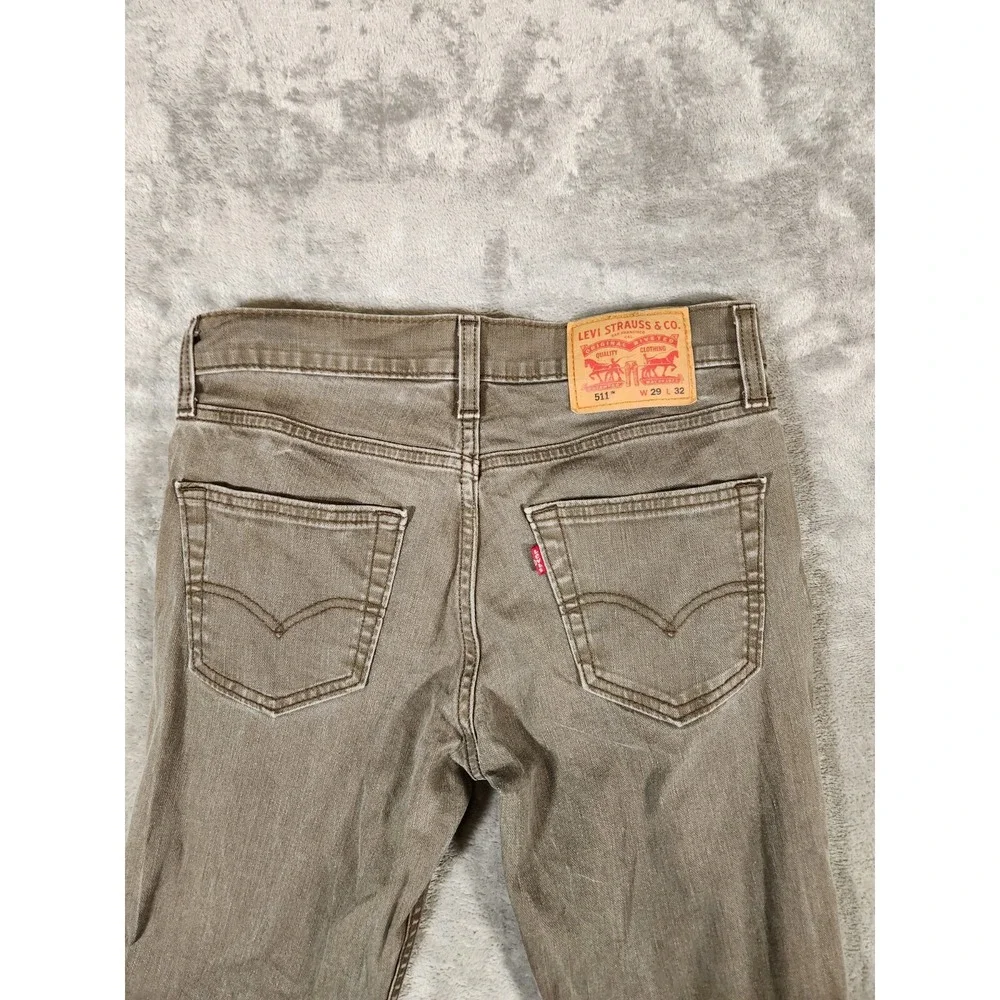Levi's‎ 511 Jeans Men's 30X30 (Tag 29X32) Slim Straight Gray/Brown Pants Denim