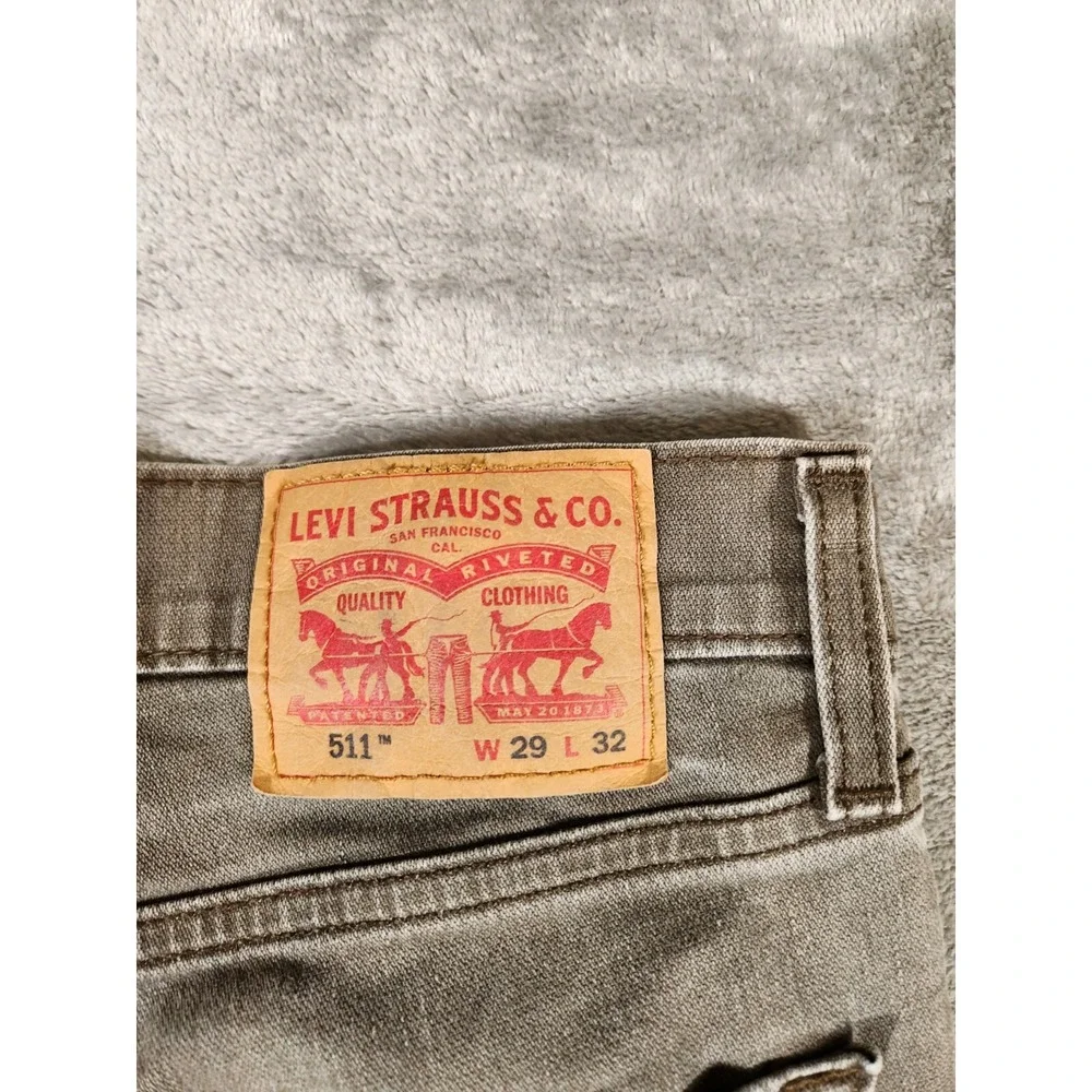 Levi's‎ 511 Jeans Men's 30X30 (Tag 29X32) Slim Straight Gray/Brown Pants Denim