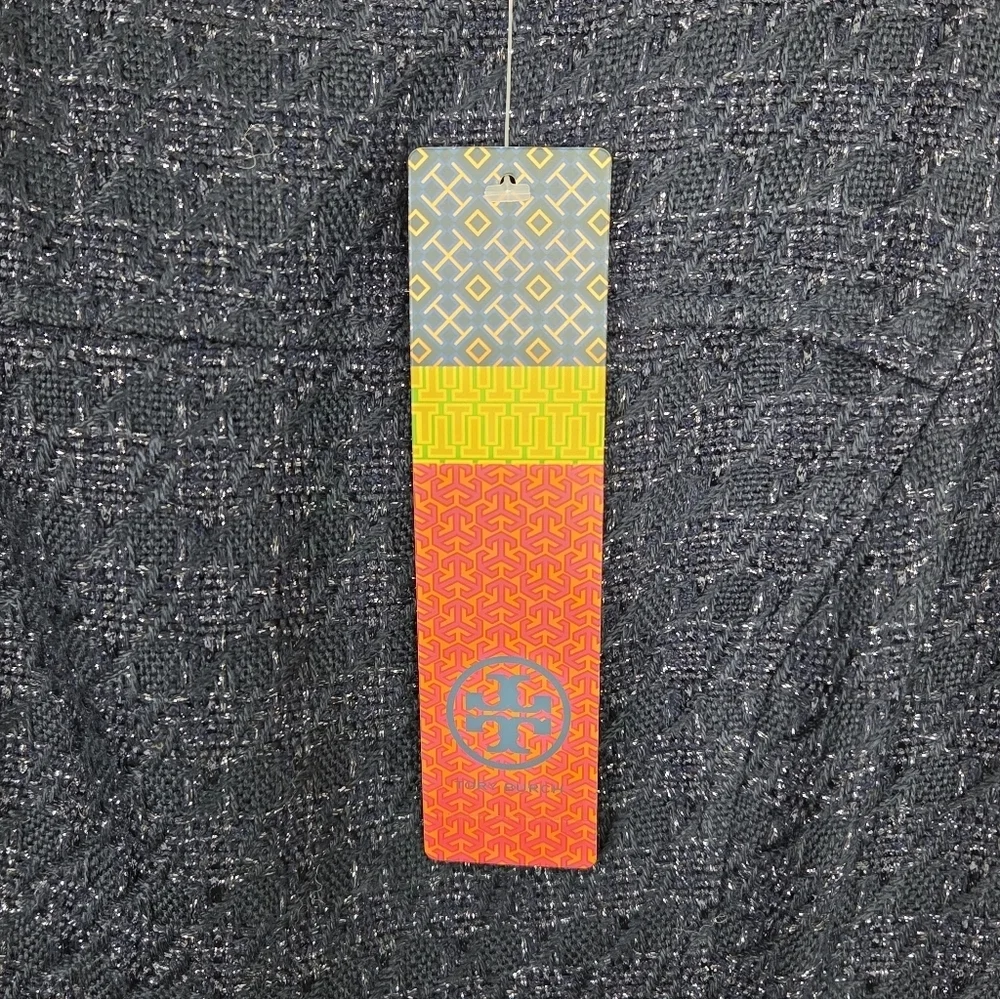 Tory Burch Jackson Shimmer Sheath Navy Dress Size 10 Style 51121437
