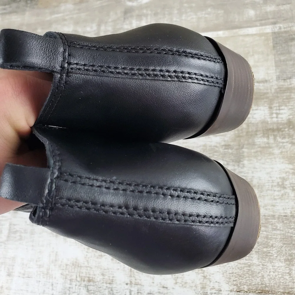 Lucky‎ Brand Basel Womens Booties Sz 11 W Black Leather Side Zip Ankle Boots