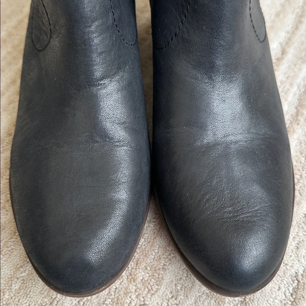 EUC Lucky Brand Blandre Ankle Boots Booties Leather Black Size 8.5