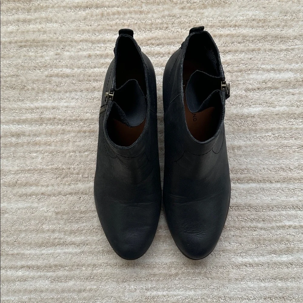 EUC Lucky Brand Blandre Ankle Boots Booties Leather Black Size 8.5