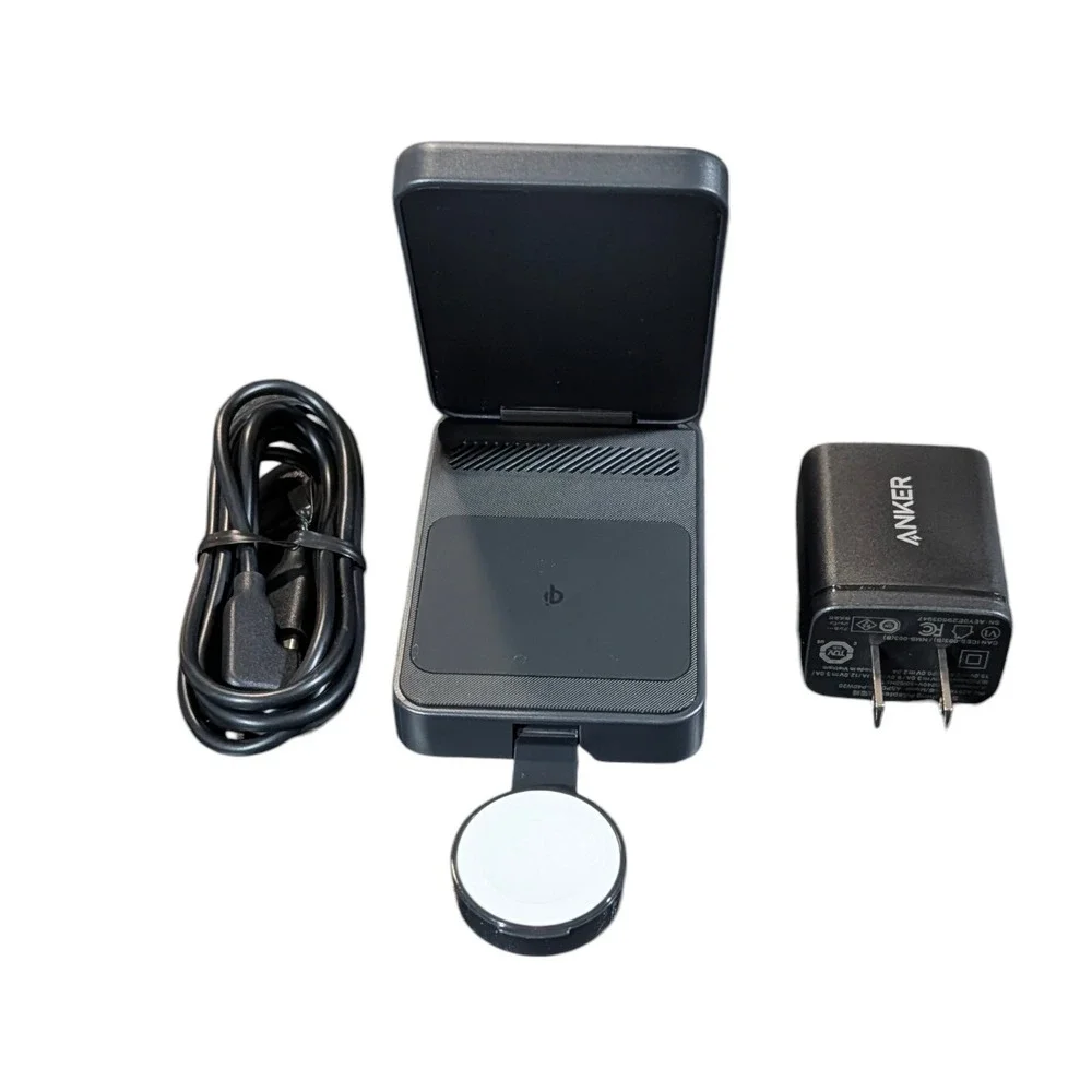Cc9U Anker  MagGo 15W Qi2 Foldable Pocket-Sized 3 - in - 1 Magsafe Charger Black
