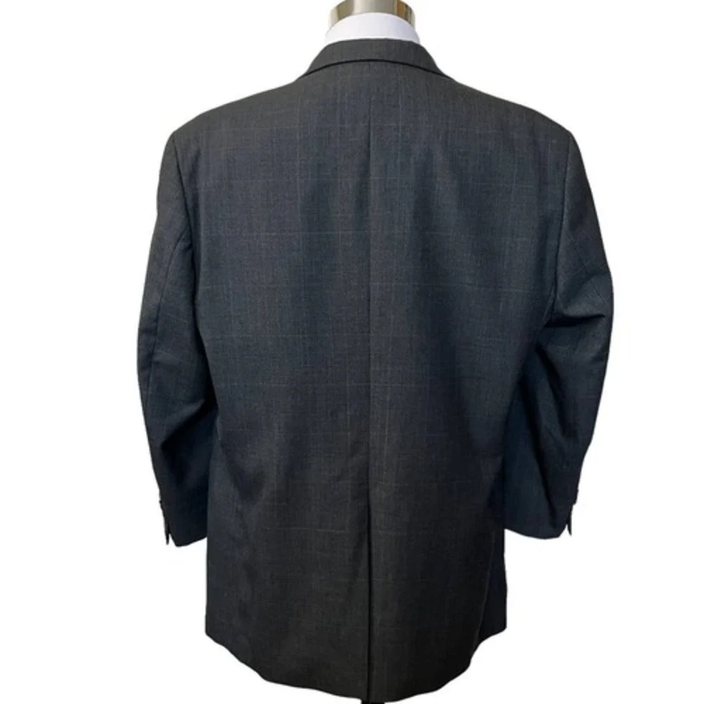 Vintage Chaps Ralph Lauren Men's 43R Two Button Single‎ Vent Plaid Blazer Jacket