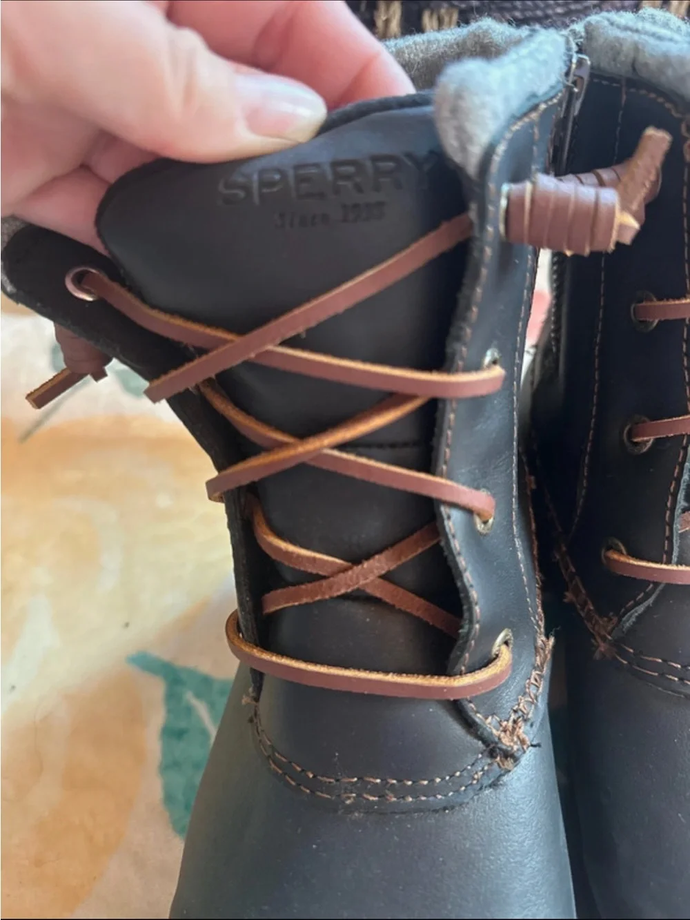 Sperry maritime repel waterproof black leather
