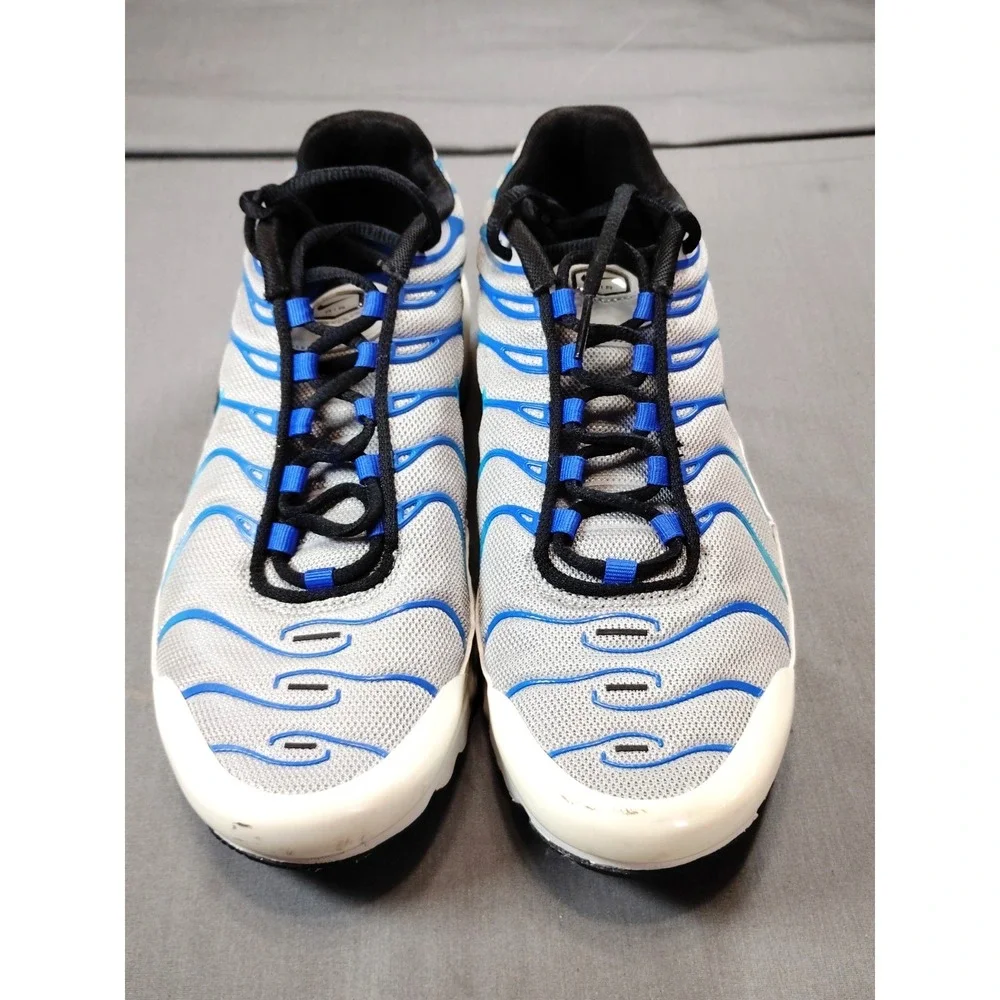 Nike Air Max Plus GS 7Y/WM 8.5 Grey Royal Blue CD0609‑019 Running Sneaker Shoes*