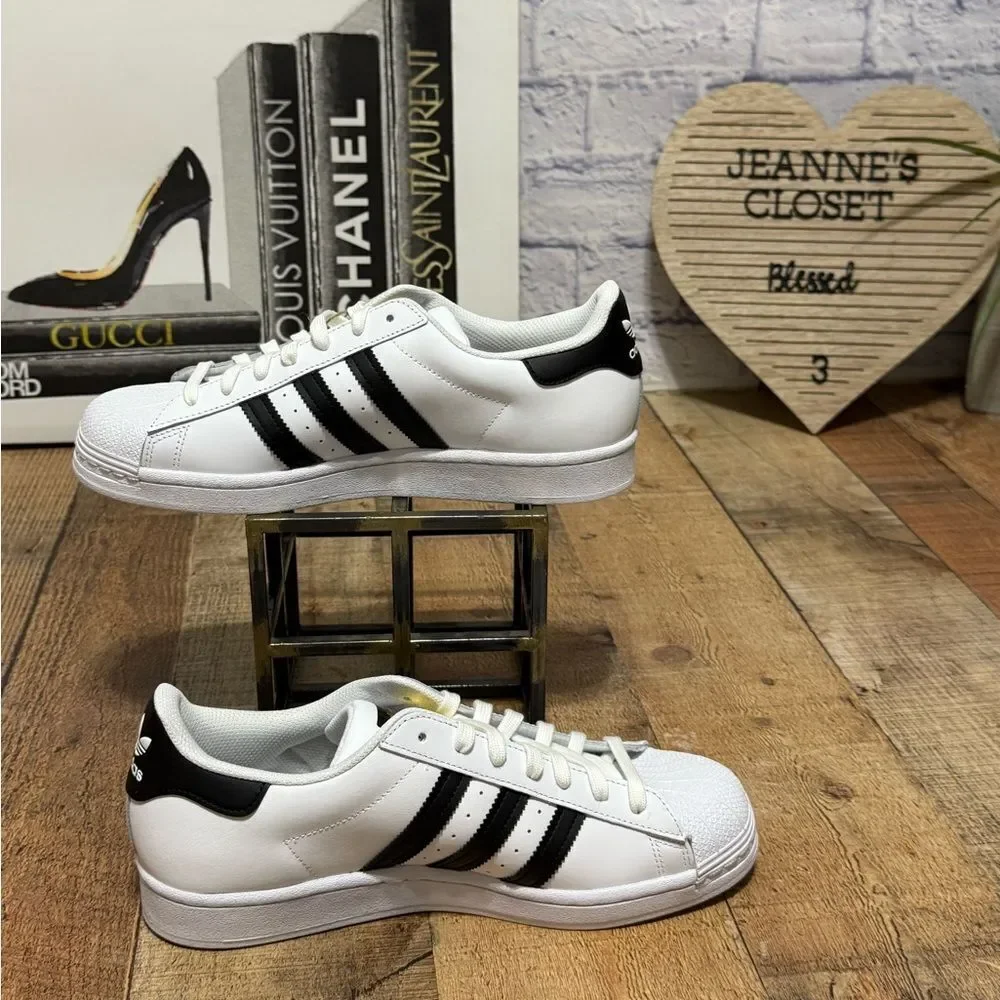 ADIDAS SUPERSTAR ADV SHOES W GOLD TREFOIL LOGO NWT