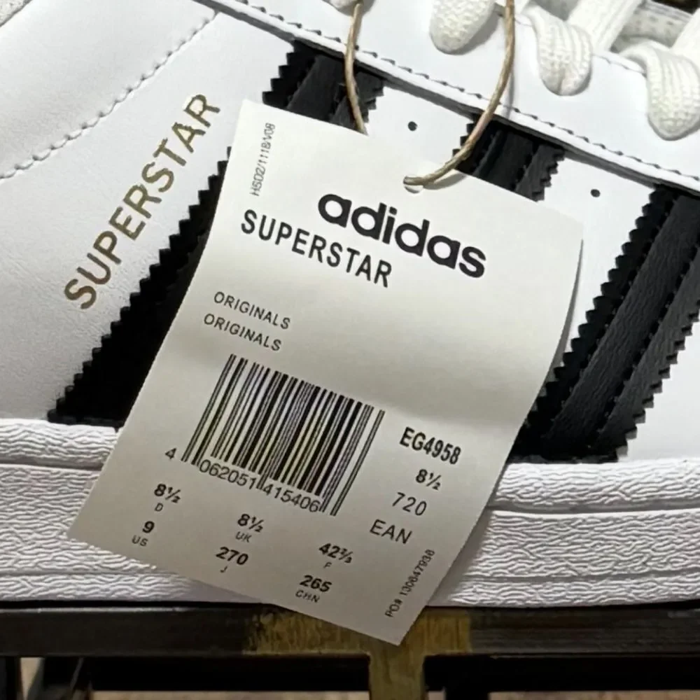 ADIDAS SUPERSTAR ADV SHOES W GOLD TREFOIL LOGO NWT