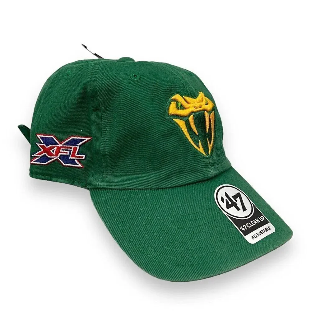 Tampa Bay Vipers Hat Cap 47' Clean Up Green Adjustable‎ XFL 2020 Football NWT