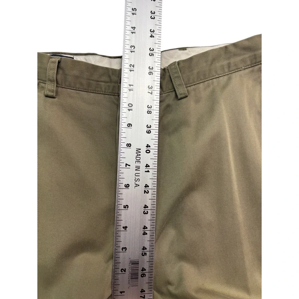 Polo Ralph Lauren 34x32 Olive Green Prospect Pants Chino Flat Front Cotton