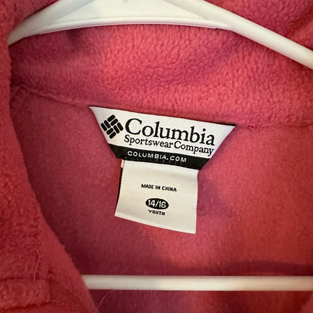 Columbia Youth Fleece Jacket in Pink