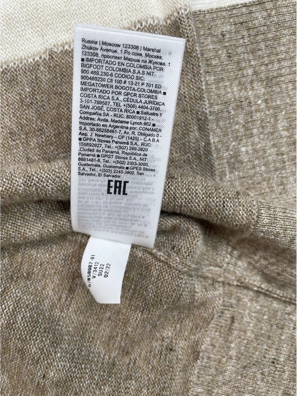 Banana Republic Full Zip Sweater Polo XL Tall Cotton Colorblock Retro XLT