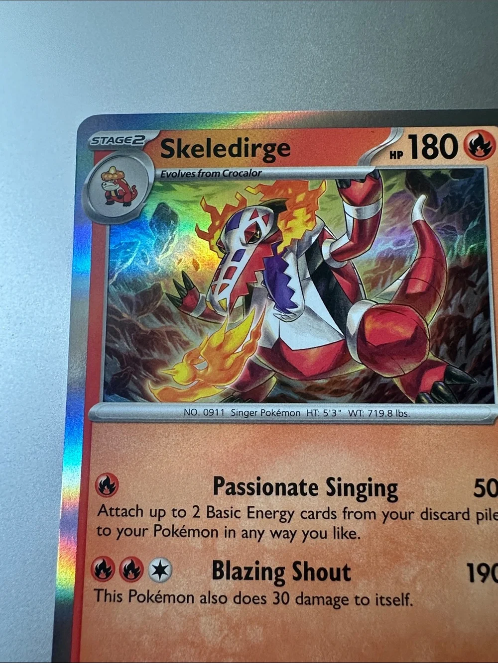 Skelederge Pokemon Holo Trading Card