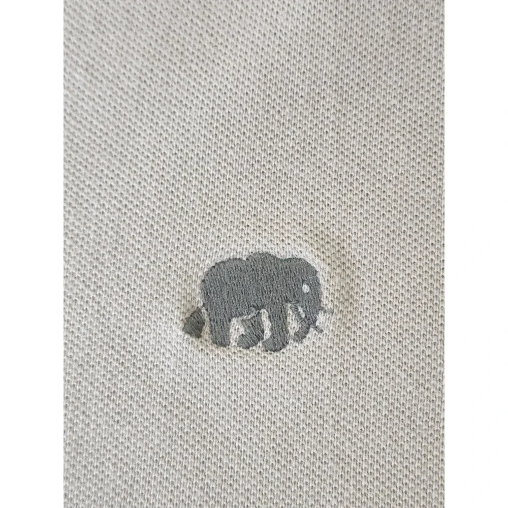 Banana Republic Shirt Mens Large Polo Tan Short‎ Sleeve Cotton Golf Preppy Rugby