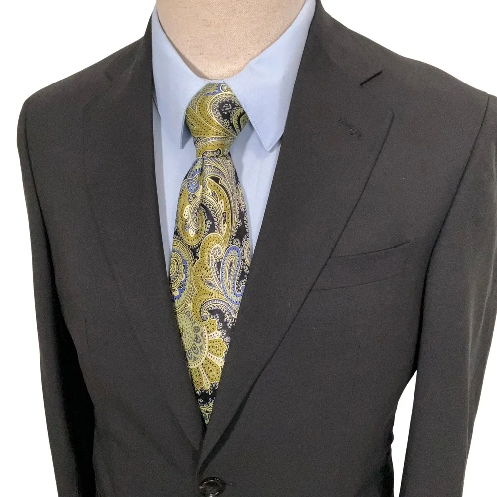 Ted Baker London Blazer‎ Mens 38R Black Jay CT Black Wool 2 Button Suit Jacket