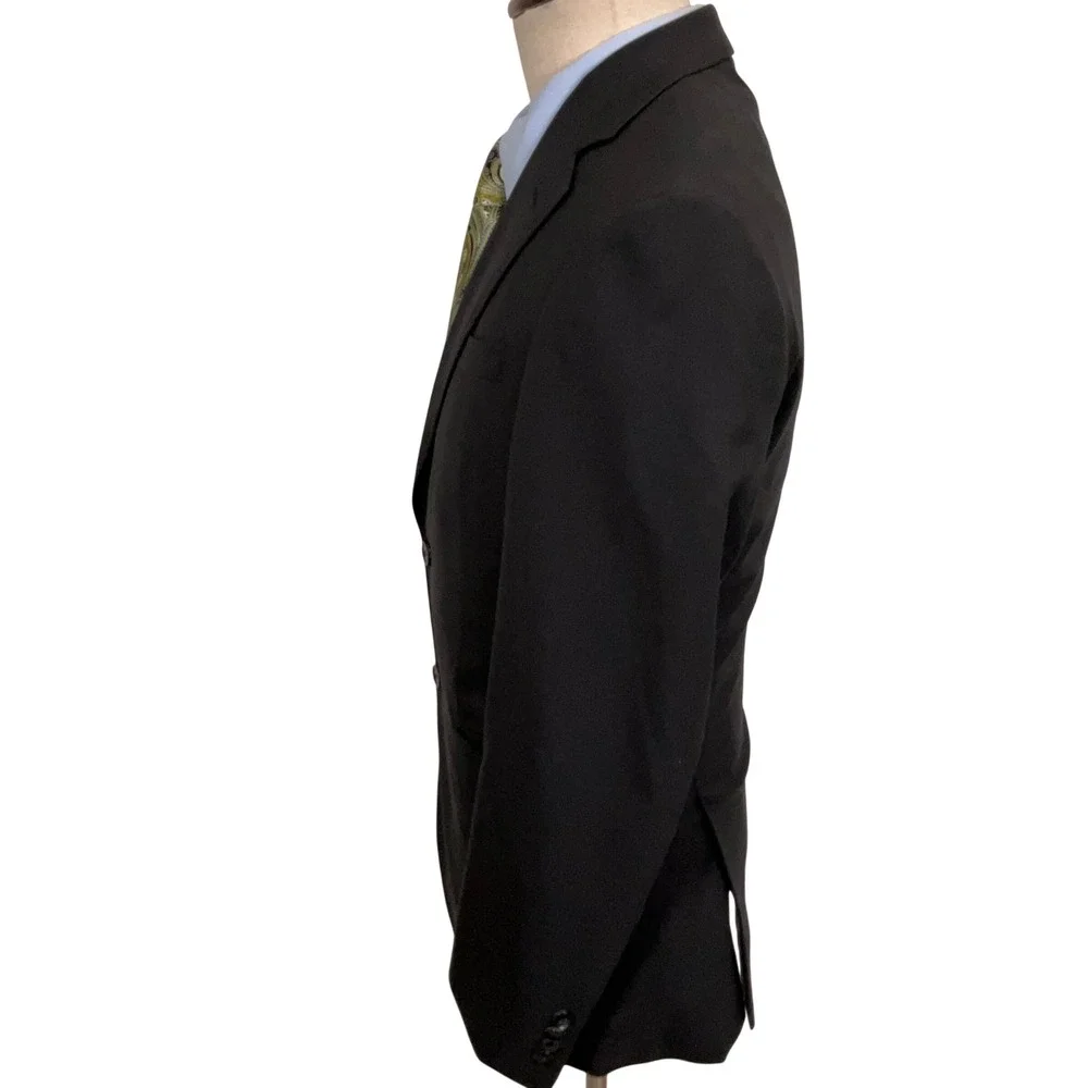 Ted Baker London Blazer‎ Mens 38R Black Jay CT Black Wool 2 Button Suit Jacket