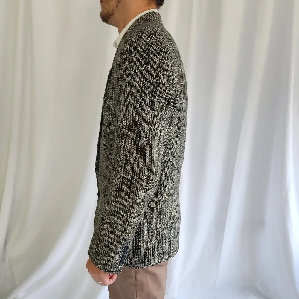 Vintage‎ Black and Tan Knit Blazer