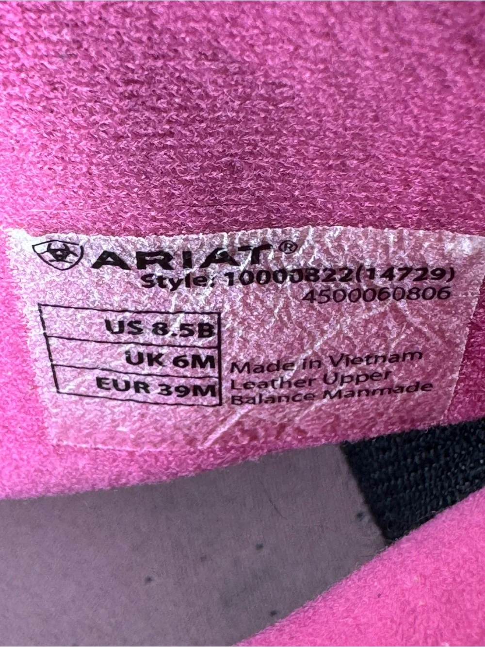 Ariat Tan Suede Western Ankle Booties with Pink Stitching size 8.5