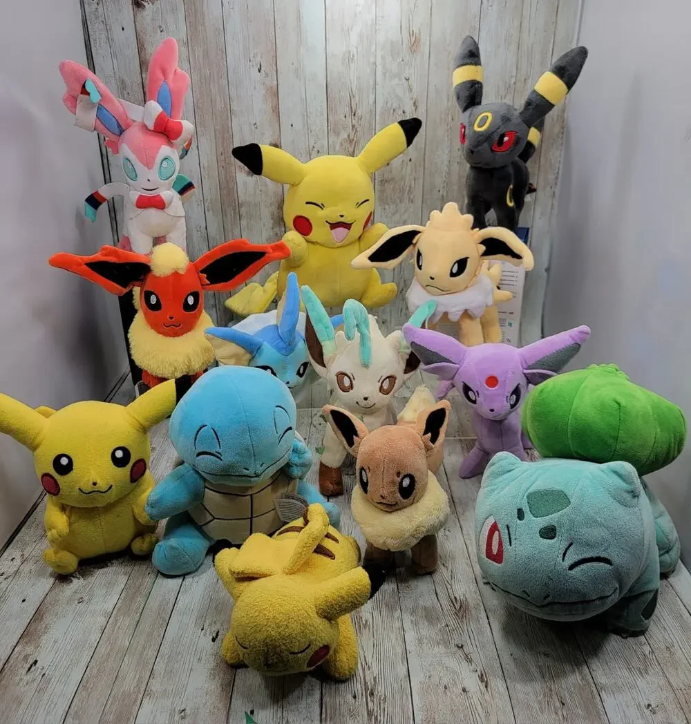 Vintage Pokemon stuffed toy Set Of 13 Plush Eevee, Pikachu, Umbreon & More