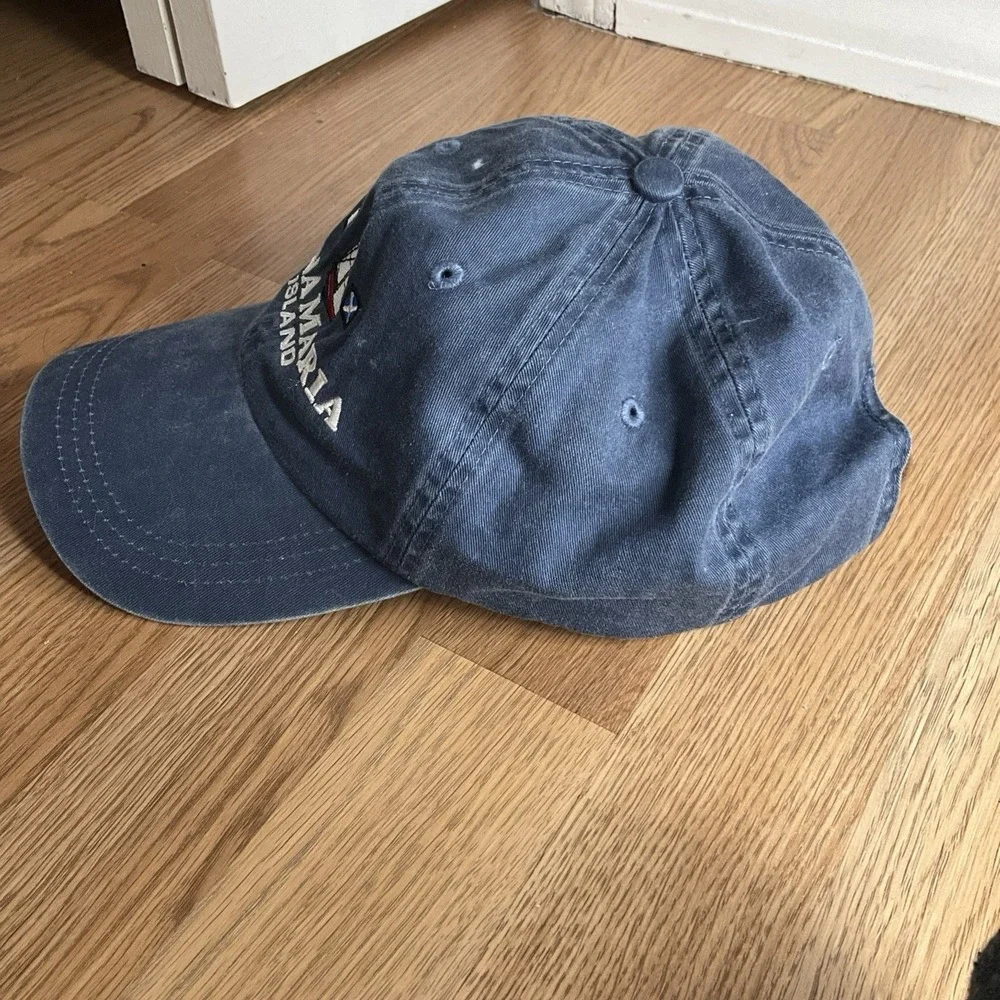 Anna Maria Island Hat Cap Strap Back Womens Navy Embroidered Sailboat Souvenir