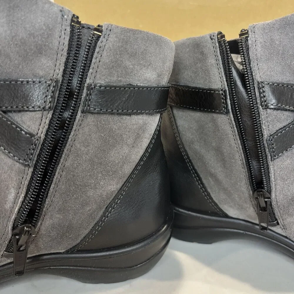 Romika Cassie NEW‎ Gray Suede Ankle Boots Booties Womens EU 37 US 6-6.5 Comfort