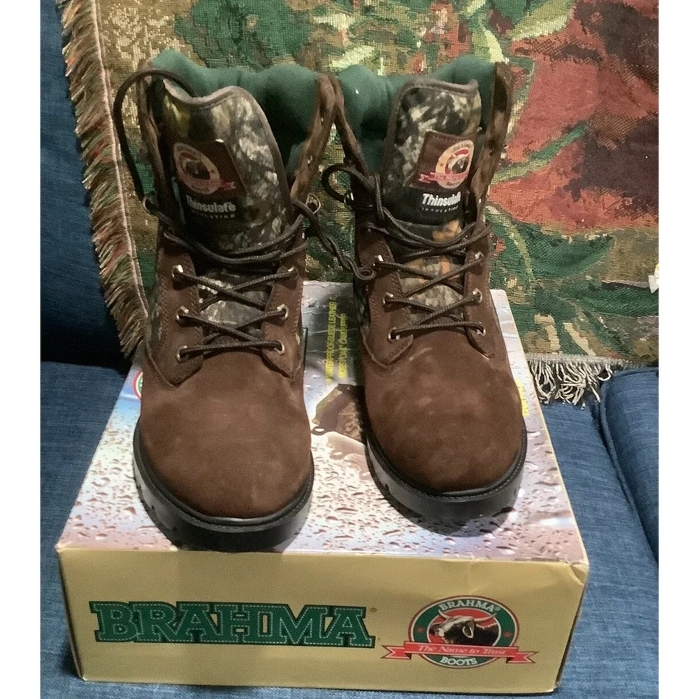 BRAHMA Thinsulate Waterproof Camouflage Hunter Boots Men 8