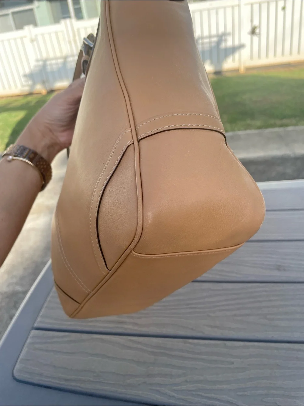 Coach front structured embossed