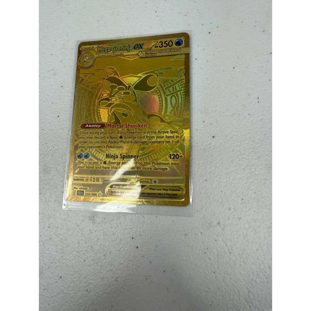 Mega Greninja EX Hyper Rare Full Art Holo Pokémon TCG Chaos Rising 122/086