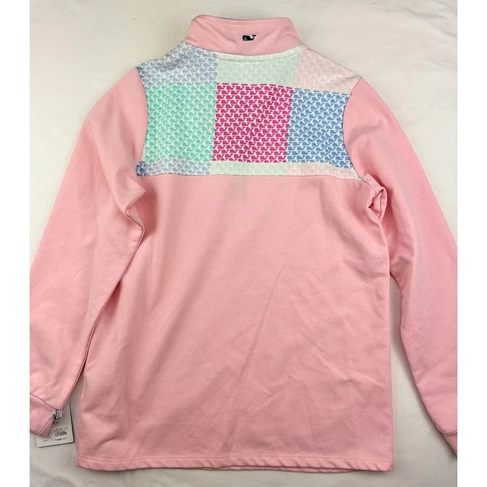 Vineyard Vines Target Girls 10 12‎ Pink Lightweight Jacket Whale Patchwork NWT