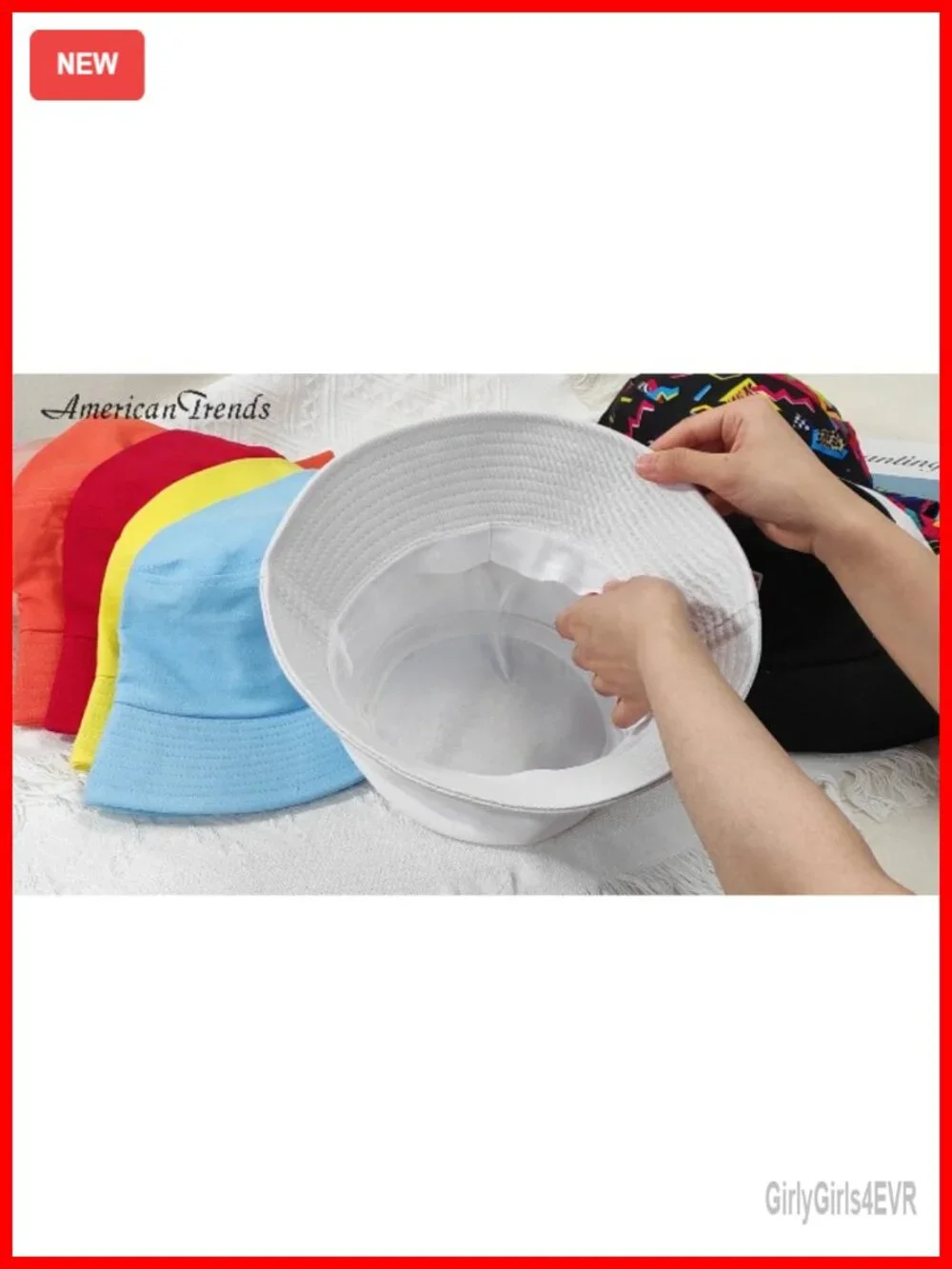 100% Cotton Bucket Hat, Packable Sun Protection Beach Hat
