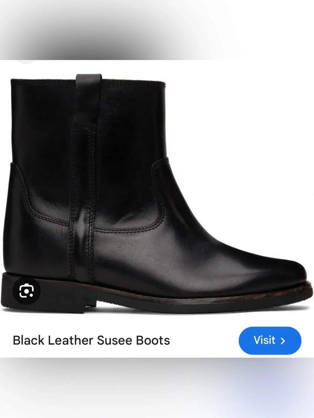 NWOT Isabel Marant Black Leather Ankle Boots