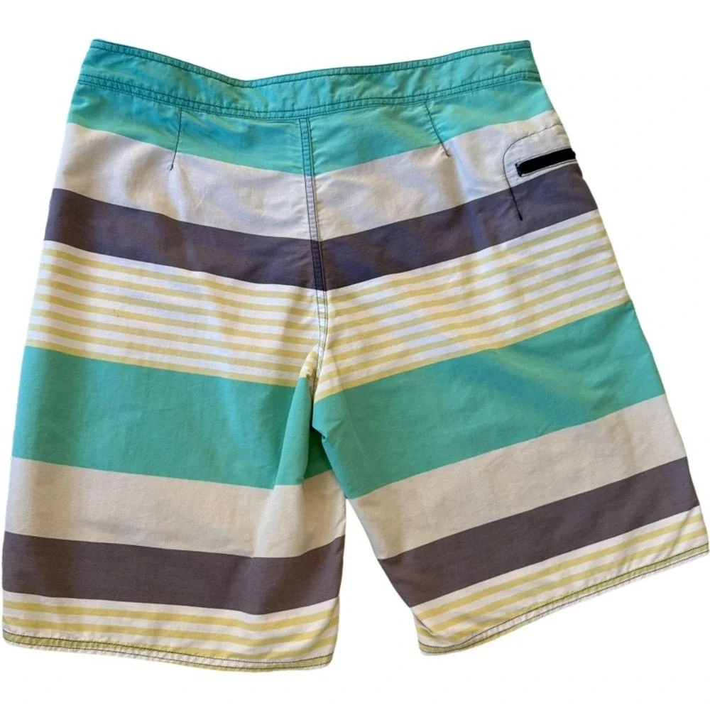 PATAGONIA Striped Board Shorts Swim‎ Trunks Men's Size 35 Casual Beach Surf Pool
