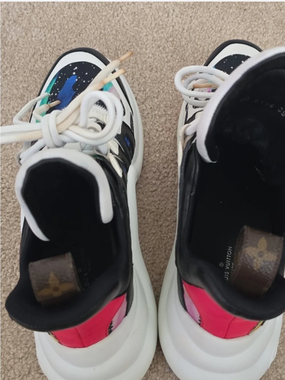 Louis Vuitton Archlight Multicolor Graphic Sneakers Size 39