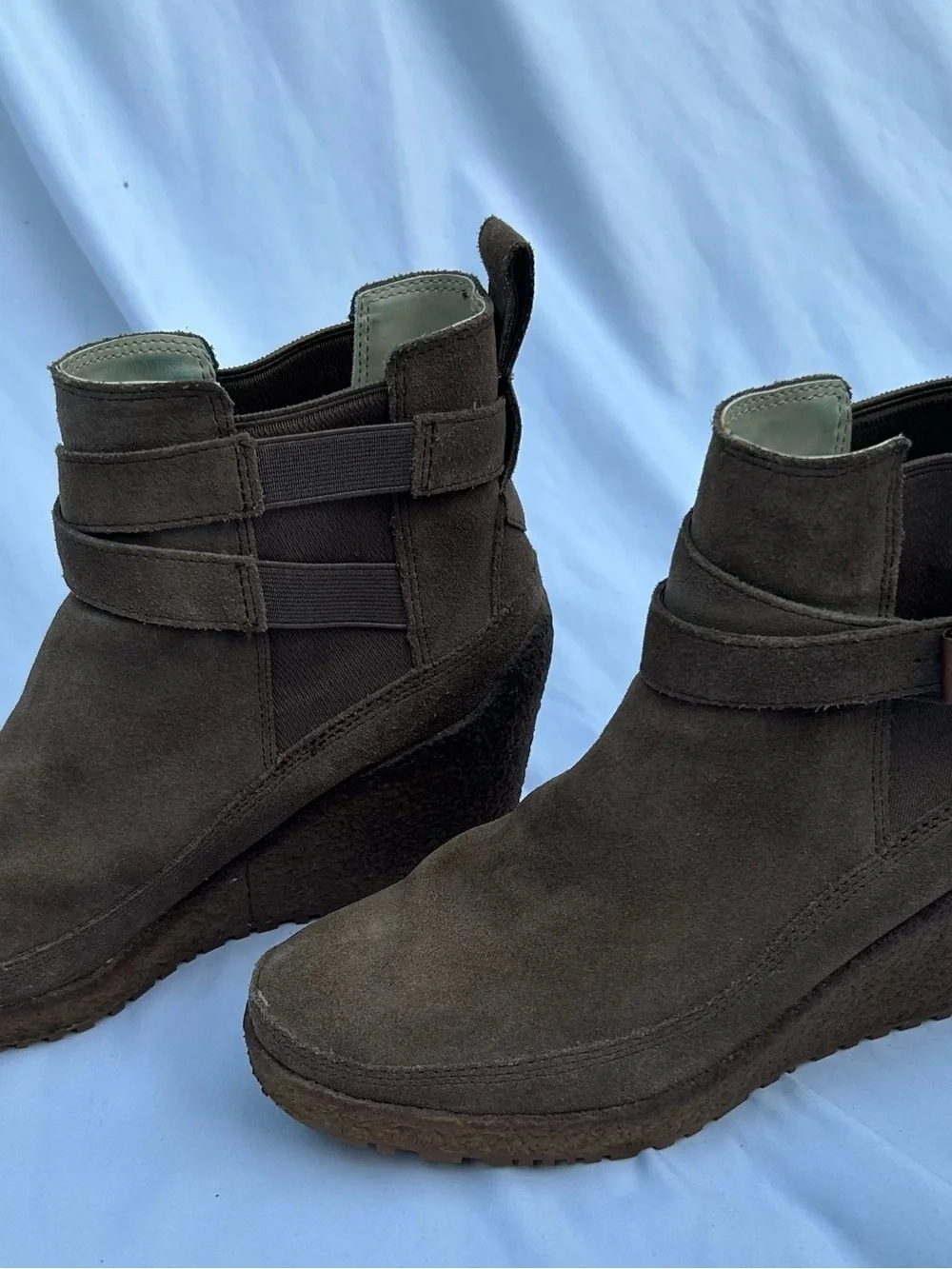 Merrell Brown Suede Wedge Ankle Boots