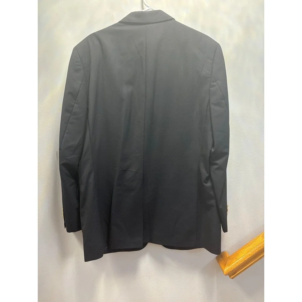 Brooks Brothers Blazer Mens Navy Blue  Loro Piana Wool Gold Buttons 43 L