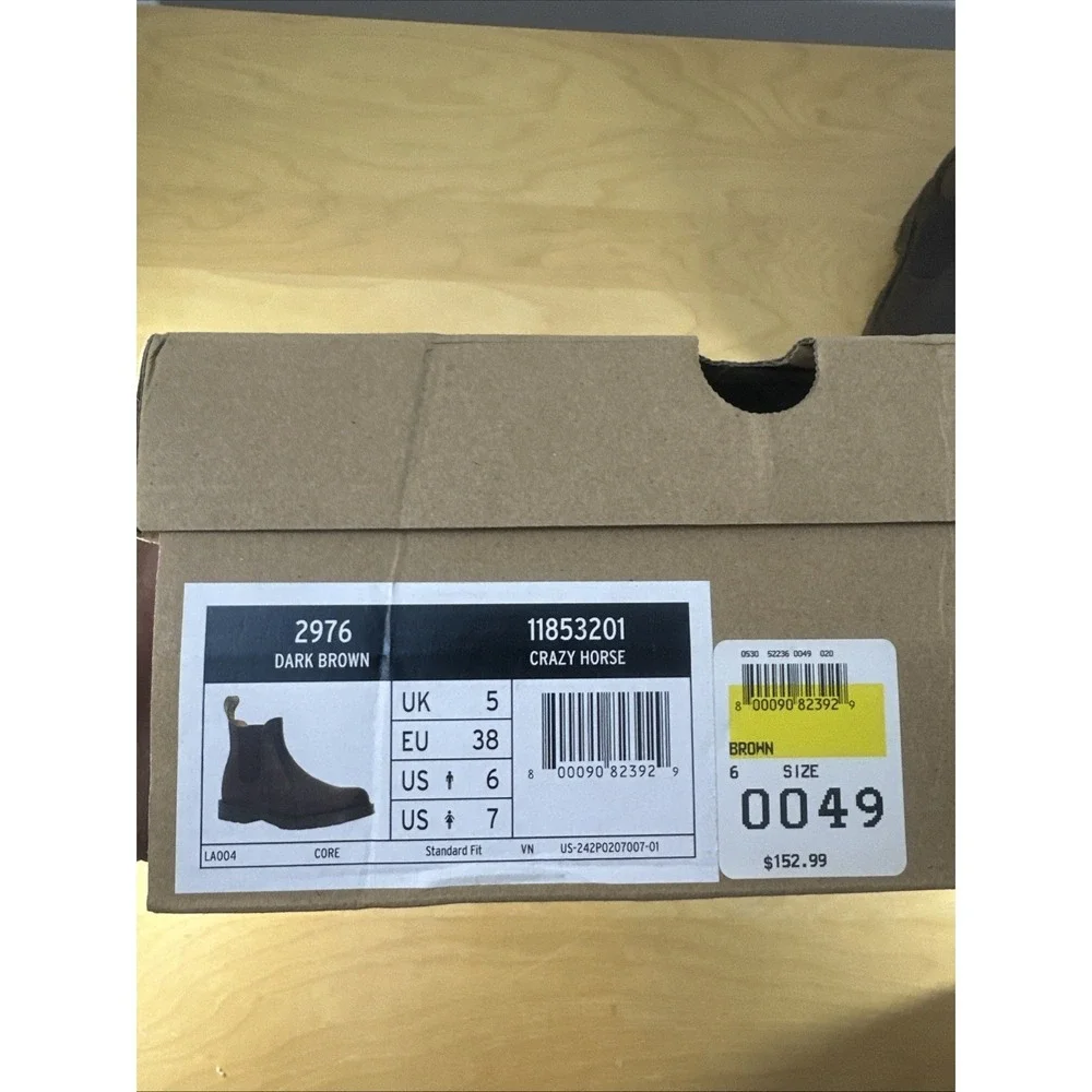 Dr Martens Chelsea Boot Gaucho Crazy Horse Brown Size 6M/ 7W