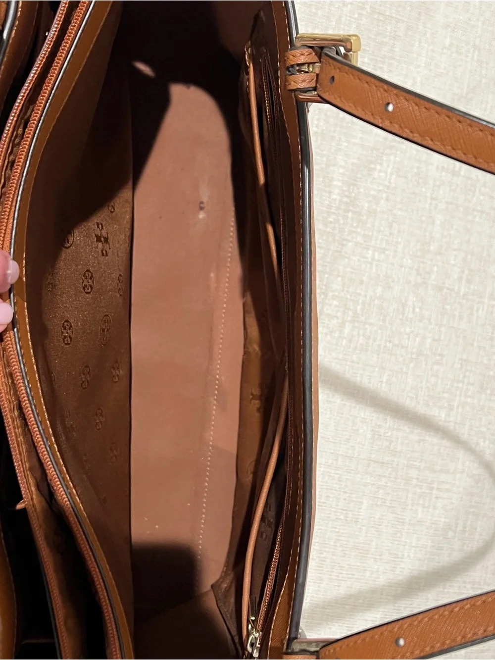 Tory Burch structured cognac