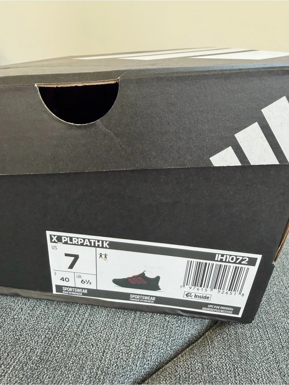 adidas Men's Black Athletic Shoes with Red Accents