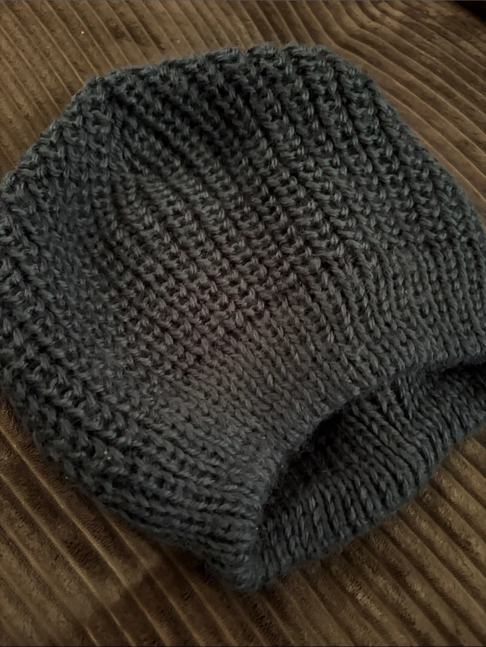 Simply Vera Vera Wang Navy Knit Beanie Hat
