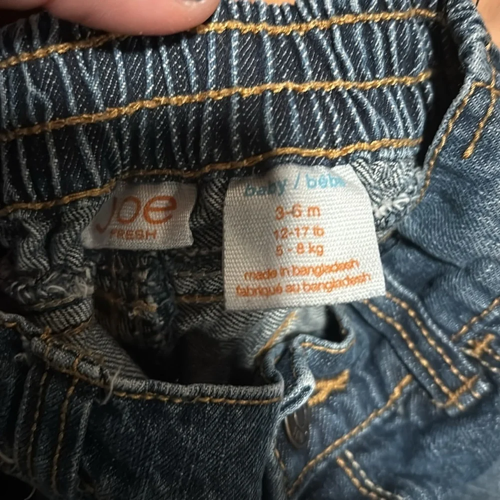 Set of 3 baby pants- jeans and gray and blue sweatpants. Cute! 3-6 months