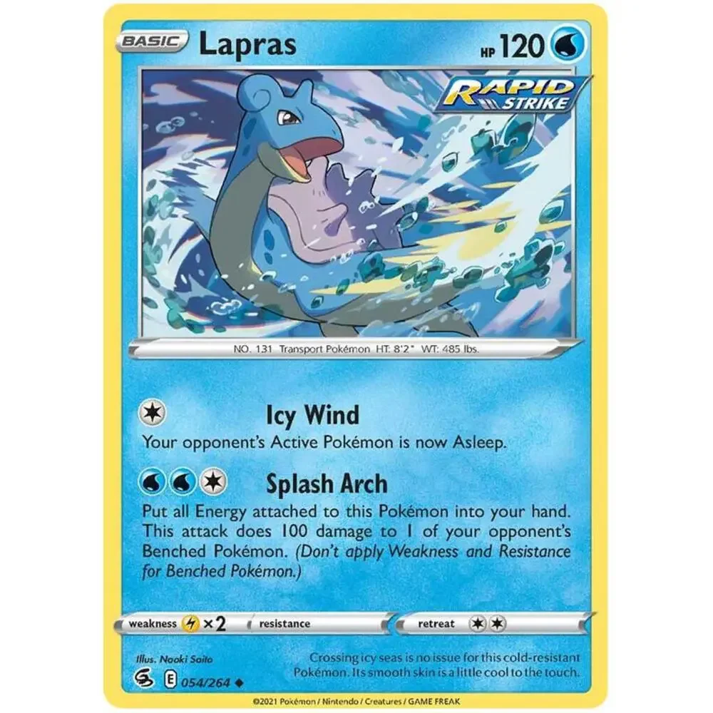 Sword and Shield Fusion Strike 054 Lapras