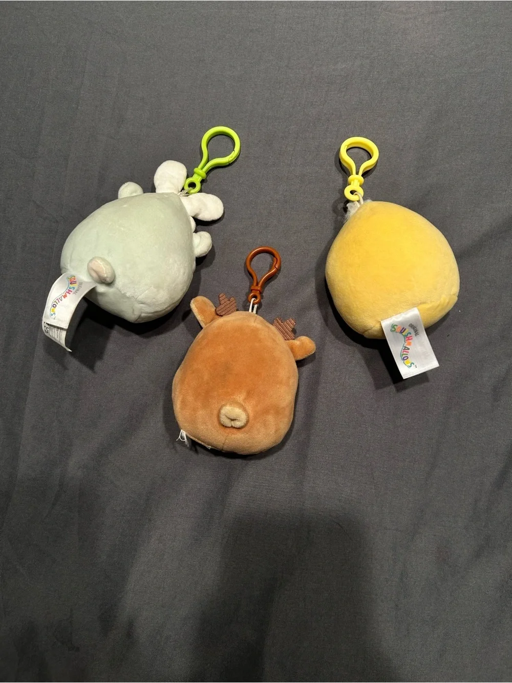 Set of 3- Squishmallow 3” Plush Toy Key Chains