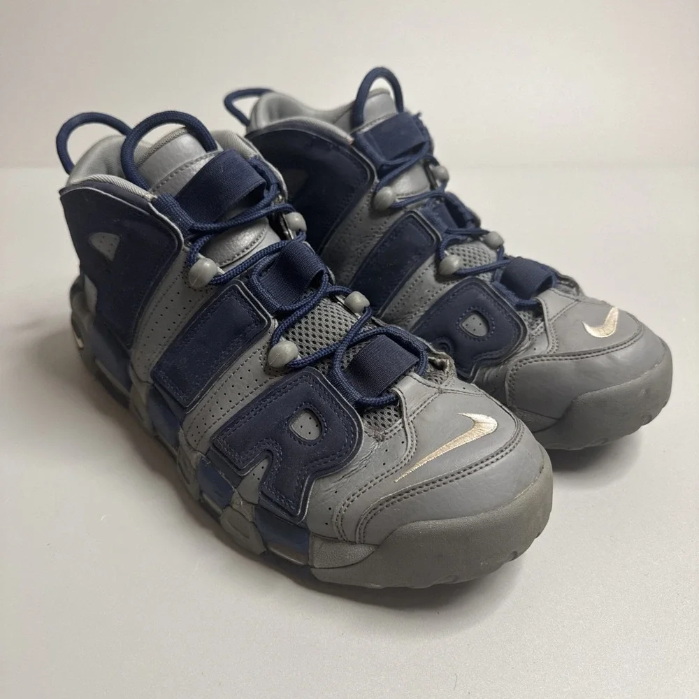 Nike Air More Uptempo 96 Mens Cool Grey Midnight Navy 921948-003 Size 12